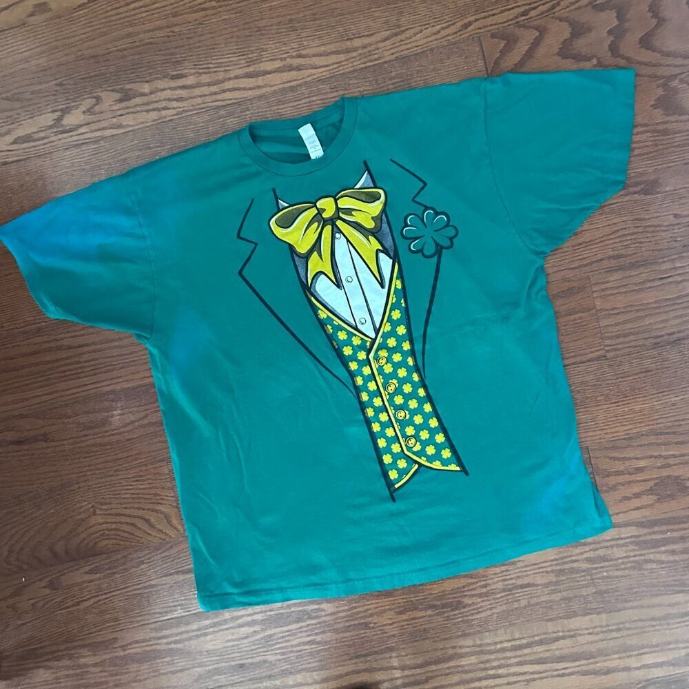 Leprechaun Tuxedo Funny St. Patrick's Day Irish Paddy Costume T-Shirt Size XXL - Picture 9 of 9